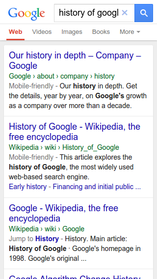 جوجل تبدل عناوين المواقع URL في نتائج البحث عبر المحمول